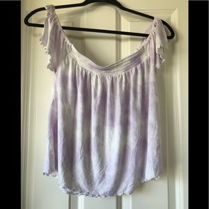 American Eagle Outfitters 🦅 Purple Tie Die Top Size M
